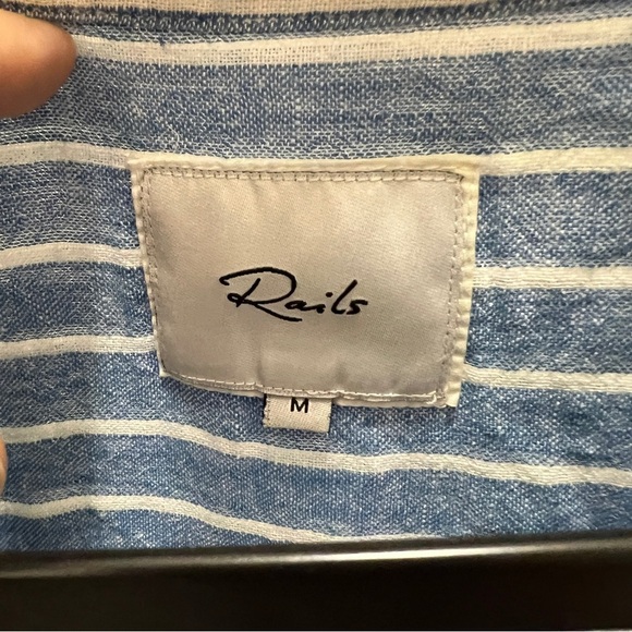 RAILS Emma St Germain stripe Blue & White Striped Dress Size Medium - Picture 4 of 8